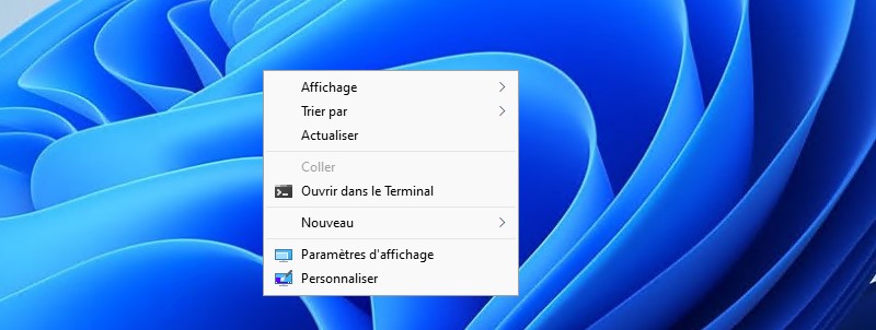 Windows 11 - Menu contextuel classique