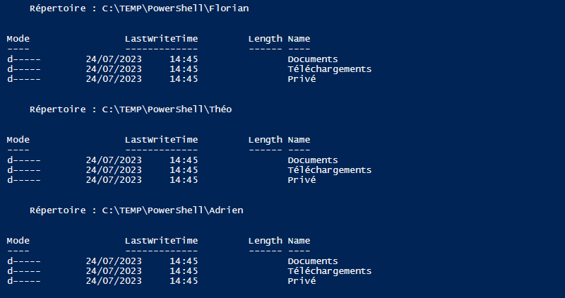PowerShell - Créer arborescence de dossiers