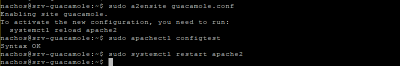 Apache Guacamole - Test reverse proxy apache2