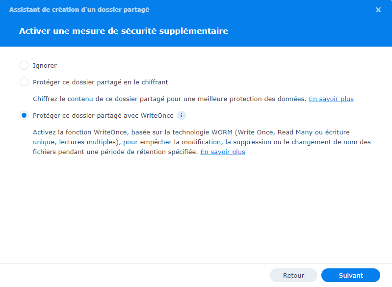 DSM - WriteOnce - Dossier partagé