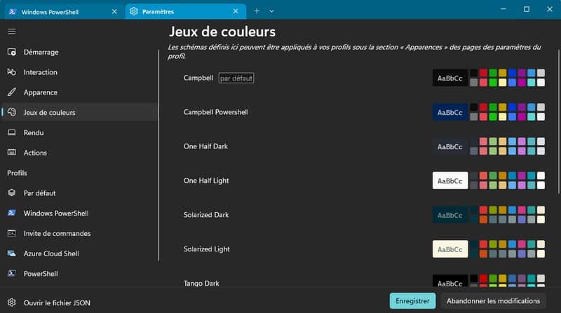 Windows Terminal - Jeux de couleurs