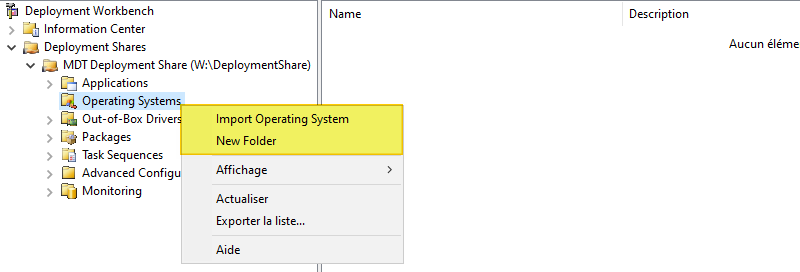 MDT avec Windows Server 2022 - Importer image Windows 11 - Etape 1
