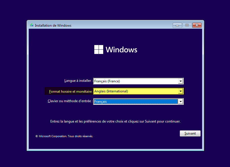 Installer Windows 11 sans bloatwares - Etape 1
