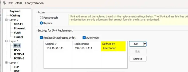 TraceWrangler - User Input