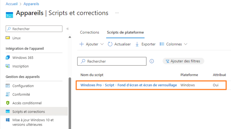 Intune - Ajouter d'un script PowerShell pour Windows 11