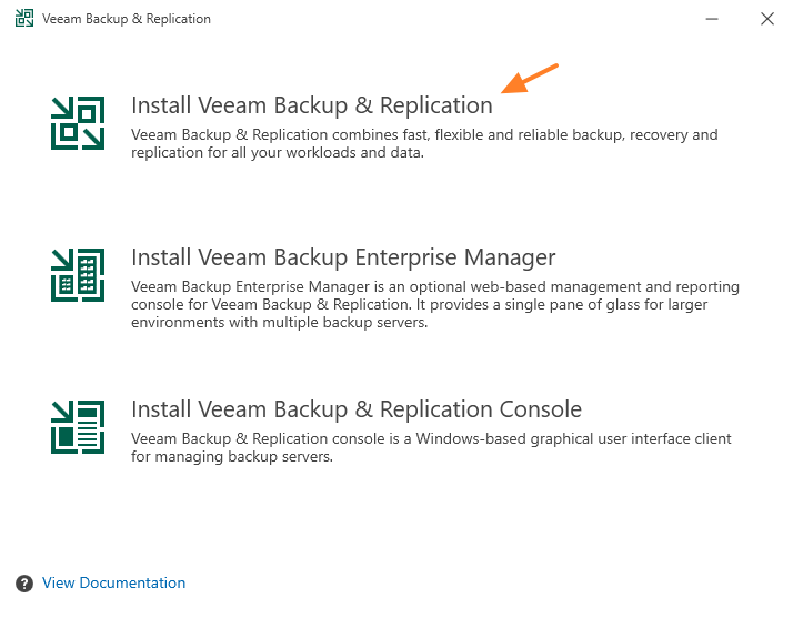 Installation Veeam Backup et Replication 12 - Etape 1