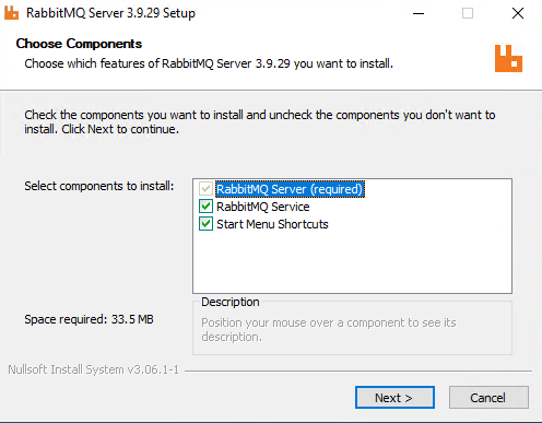 Installer RabbitMQ sur Windows Server - Etape 1