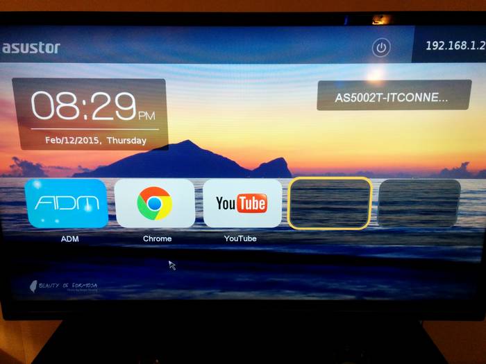 Asustor AS5002T - L'Asustor Portal sur une TV