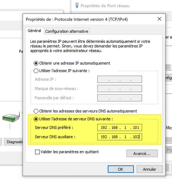 configurer le réseau