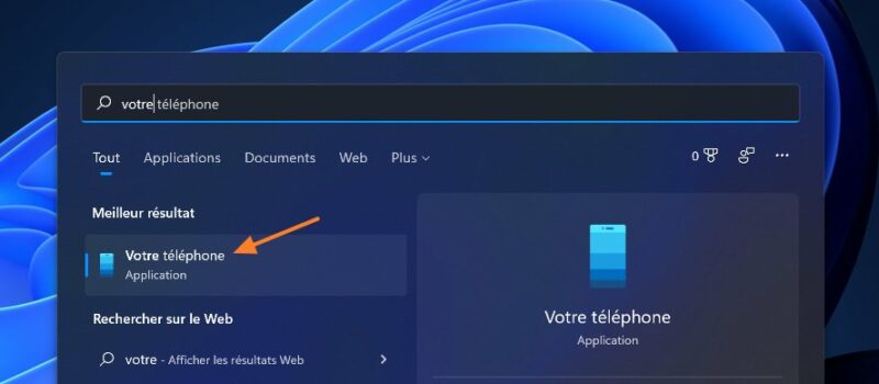 L'application "Votre Téléphone" de Windows 11