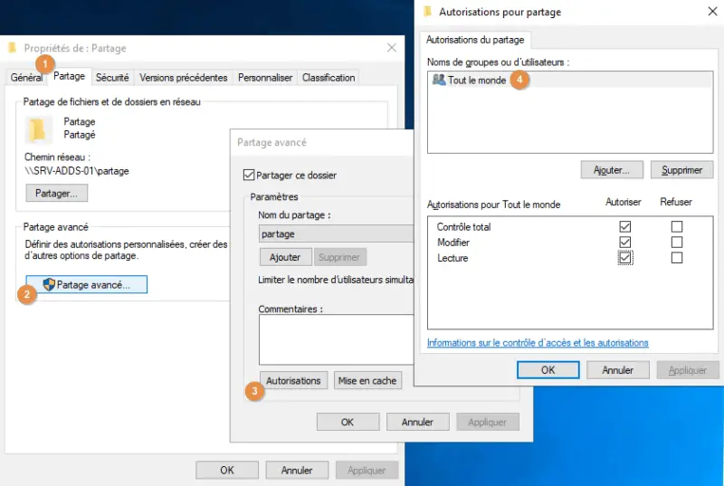 Windows Server 2022 - Créer un partage SMB - Etape 9
