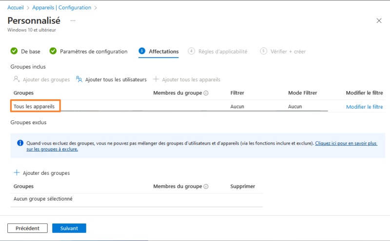 Intune - Personnaliser menu Démarrer Windows 11 - 05