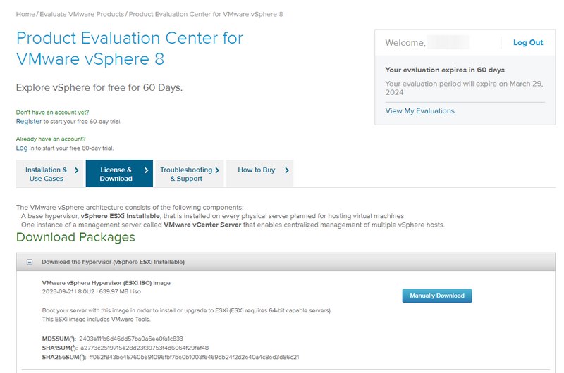 Télécharger VMware ESXi 8