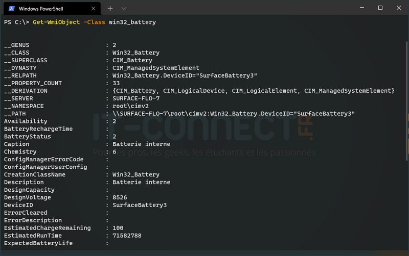 PowerShell - Win32_battery