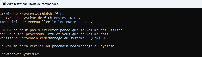 Réparer Windows avec CHKDSK