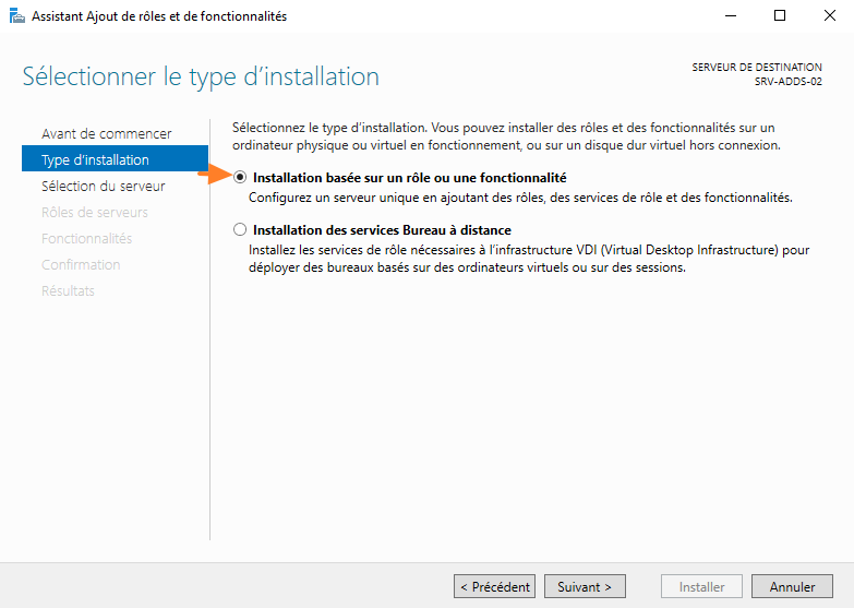 Windows Server 2022 - Installer ADDS - 1
