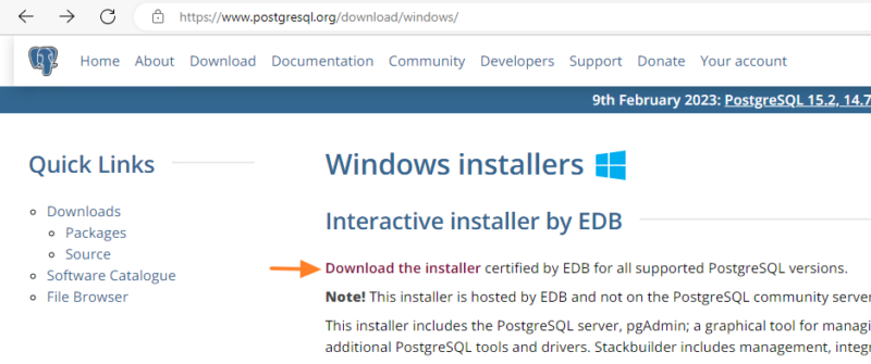 ONLYOFFICE Docs - Installer PostgreSQL - Etape 1