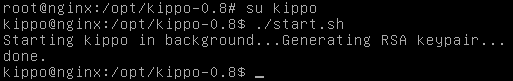 Démarrage de Kippo Utilisation Kippo