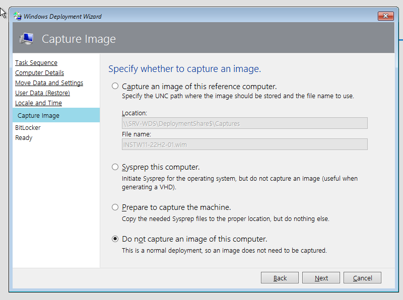 Déployer Windows 11 22H2 avec MDT - VM - Etape 6