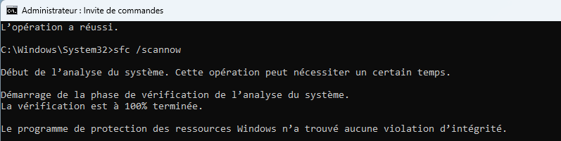 Réparer Windows avec SFC