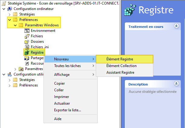 GPO - Créer valeurs registres pour image verrouillage Windows