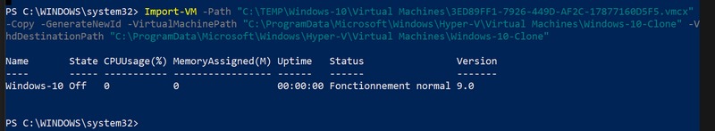 cloner une VM
