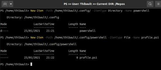 Créer profil PowerShell personnalisé