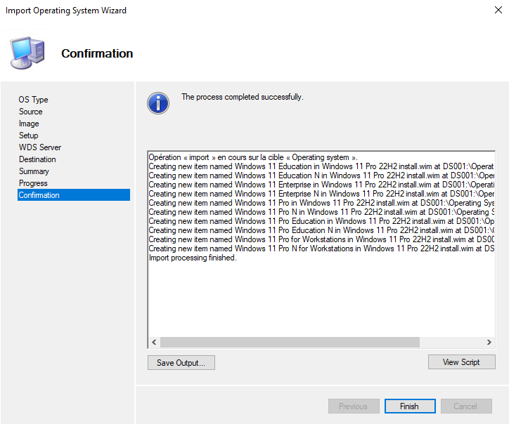 MDT avec Windows Server 2022 - Importer image Windows 11 - Etape 6