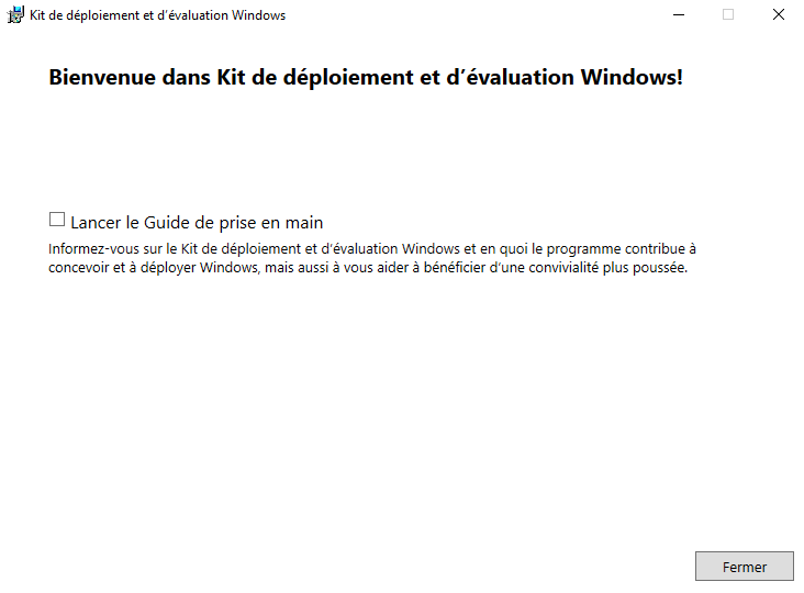 Windows Server 2022 - Installer extension WinPE pour MDT - Etape 1