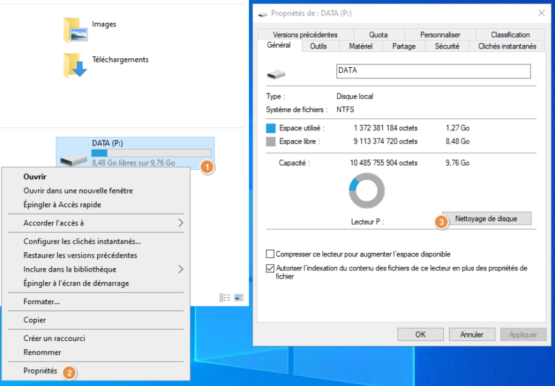 Windows Server - Nettoyage de disque - Etape 1