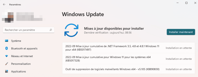 Mise à jour Windows 11 KB5017328