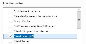 Client pour NFS Windows
