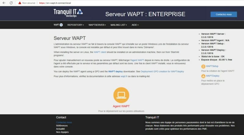 Installer WAPT sur Debian 11 - Etape 12