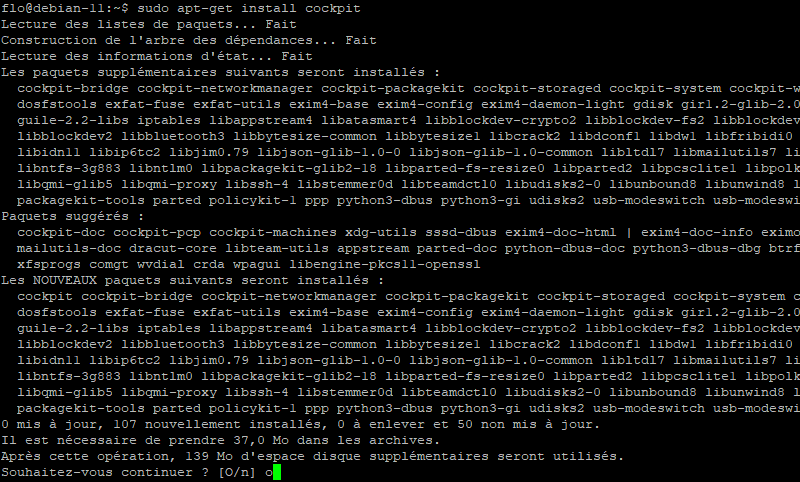 Installation de Cockpit sous Debian 11