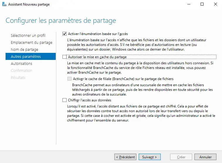 Windows Server 2022 - Créer un partage SMB - Etape 5