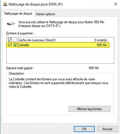 Windows Server - Nettoyage de disque - Etape 2