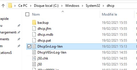 Logs DHCP Windows Server