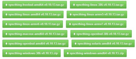 Téléchargement de Syncthing