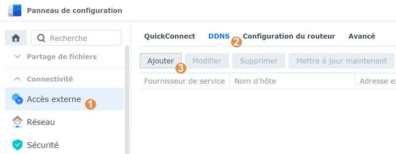 Configurer Synology DDNS