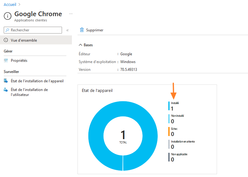 Intune - Suivi du déploiement de Google Chrome