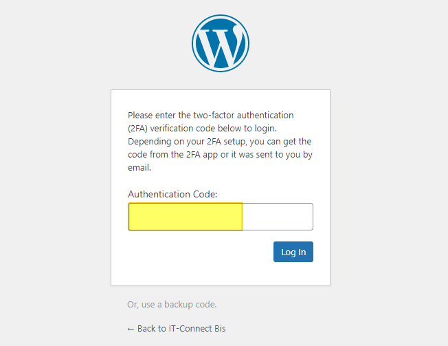 Authentification multifacteurs WordPress