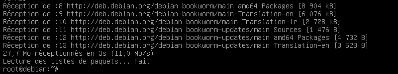 Mise à jour des sources pour Debian 12