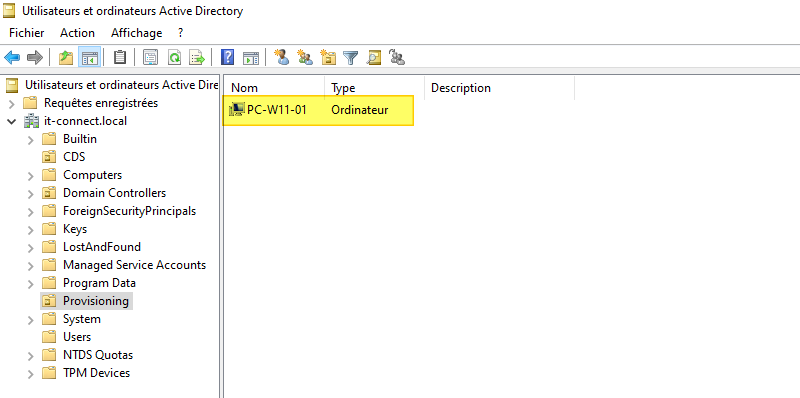 MDT - PC intégré au domaine Active Directory - 1