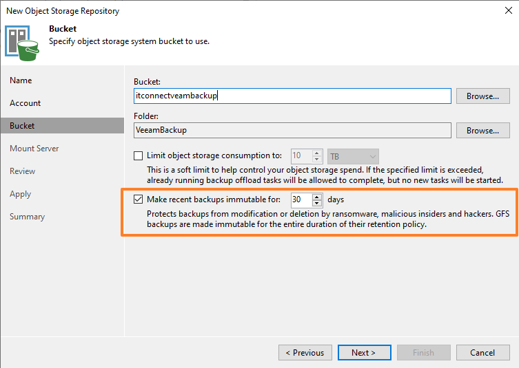 Veeam Backup - Sauvegarde immuable dans Leviia