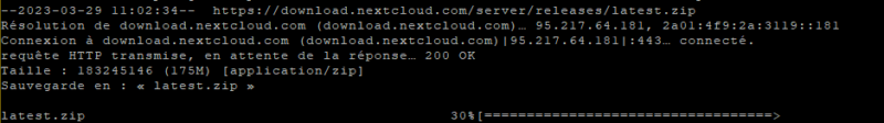 Installer Nextcloud sur Debian 11 - Télécharger les sources