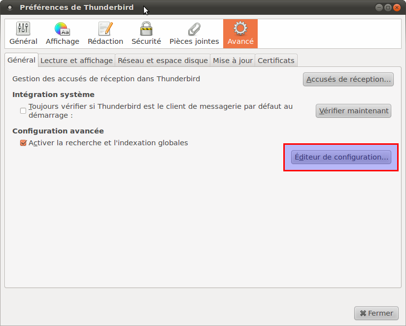 editer - preferences