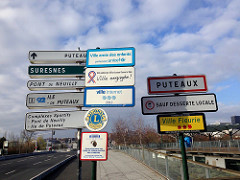 ville de puteaux, panneaux indicateurs, entrée de ville
