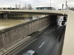 Crue de la Seine, Pont de Puteaux