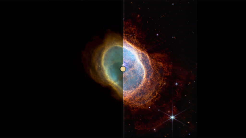 Hubble Webb nébuleuse anneau austral