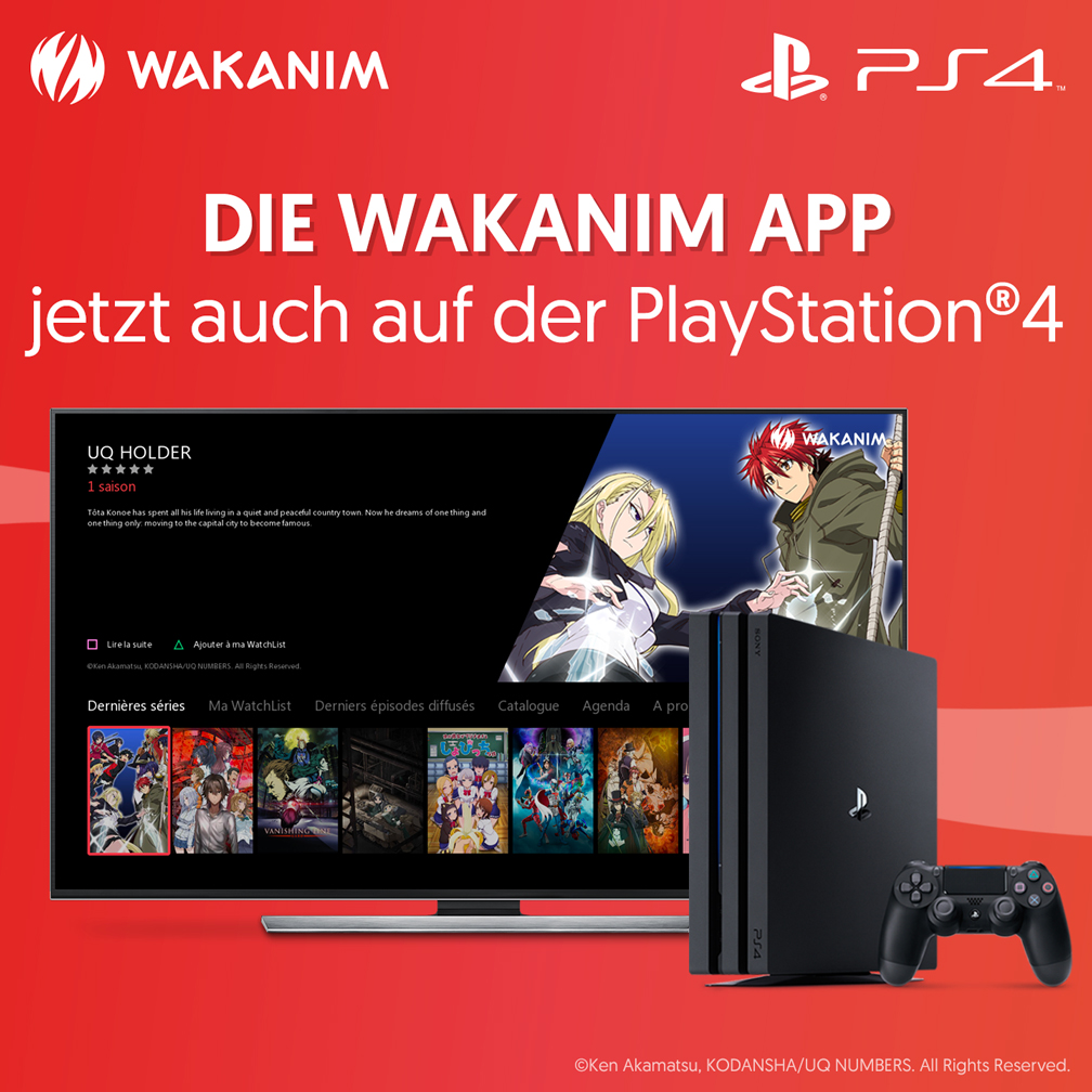 Die 'PlayStation®4' App von Wakanim ist jetzt verfügbar! 